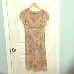 Tan and brown dress